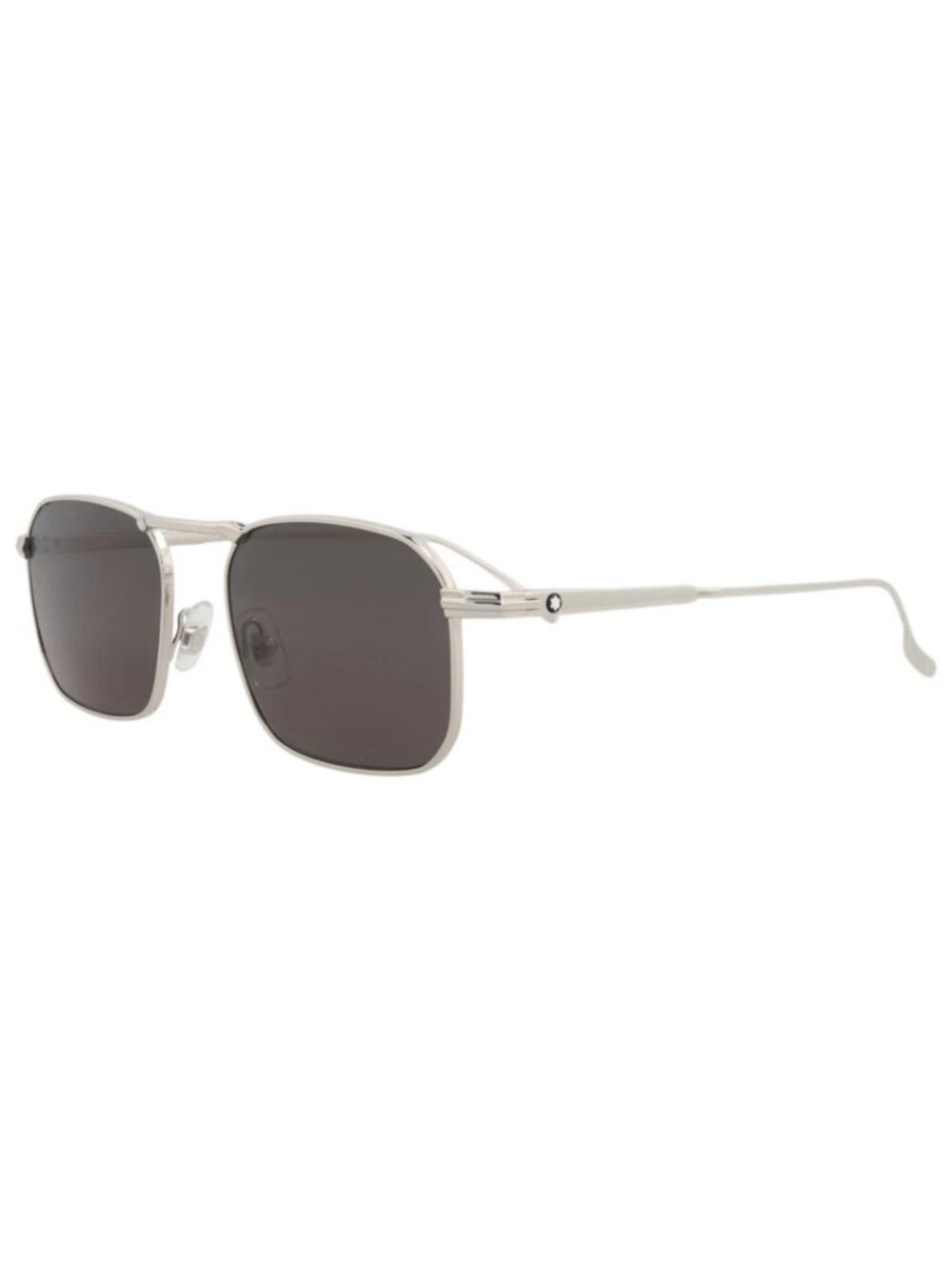 New Montblanc Women's Sunglasses Square Rectangle Metal Frame Mens Silver Silver